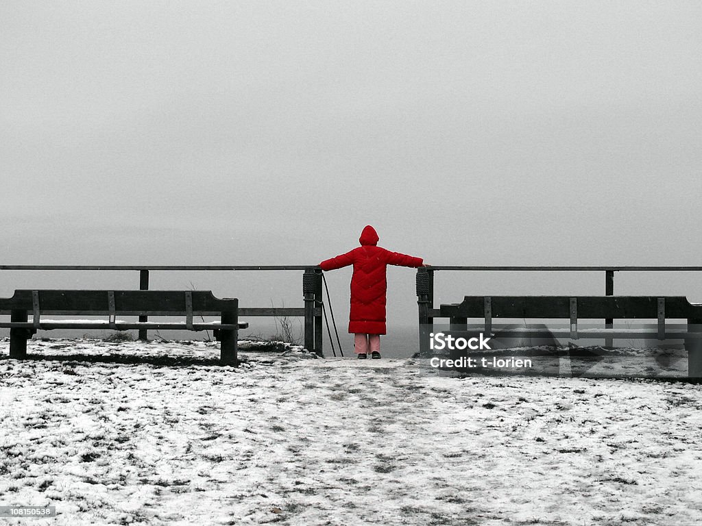 Rouge Coat - Photo de Au milieu de l'image libre de droits