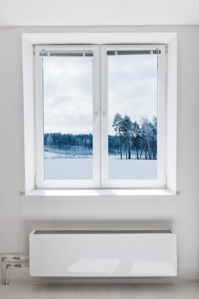 istock Winter landscape seen through the window 1081505994