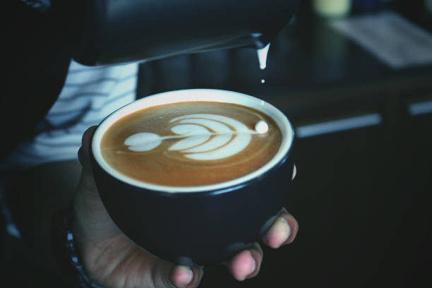 istock Art of coffee latte in a cup 1081506270