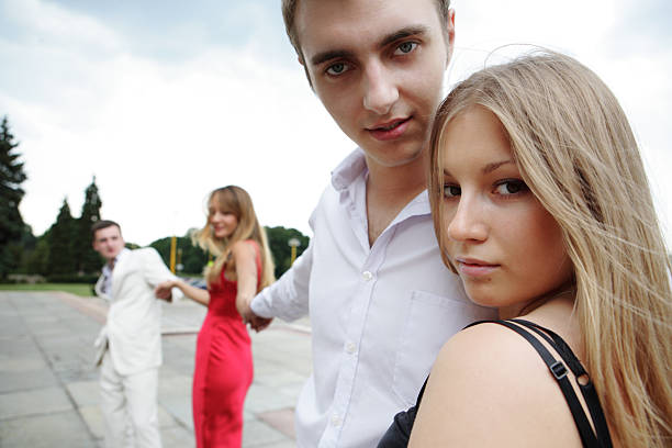 istock Portrait of Couples Dressed-up Outside 108150879