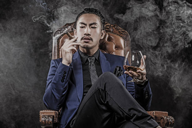 アジアのギャングの男 - sex symbol sensuality gangster asian ethnicity ストックフォトと画像