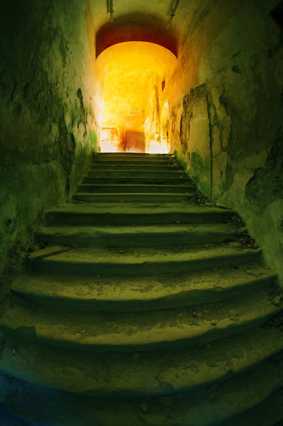Side entrance of an old castle.