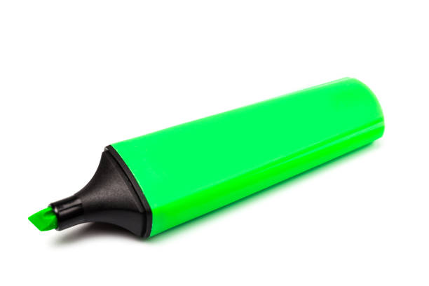 istock colour highlighter isolated over a white background, close up plan 1081518622