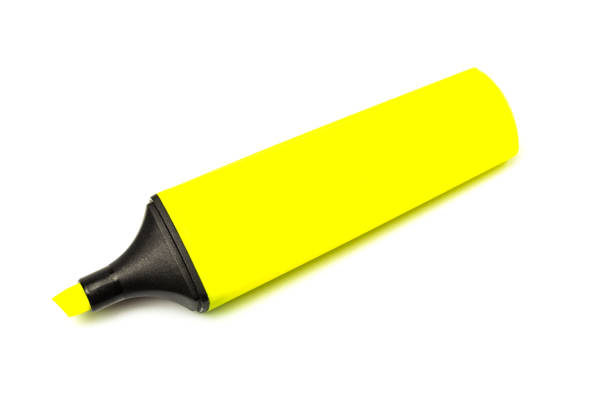 istock colour highlighter isolated over a white background, close up plan 1081518722