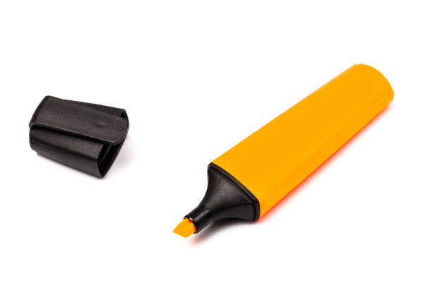 istock colour highlighter isolated over a white background, close up plan 1081518740