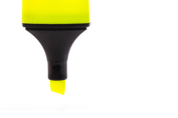 istock colour highlighter isolated over a white background, close up plan 1081518792