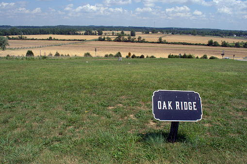 Civil War Battle Field.  Oak Ridge Gettysburg PA