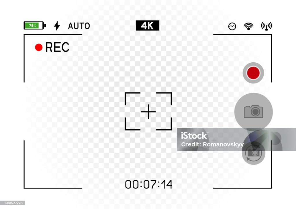 Phone Camera View Range Graphics Smartphone Horizontal Camera Viewfinder Stock Illustration - Download ...