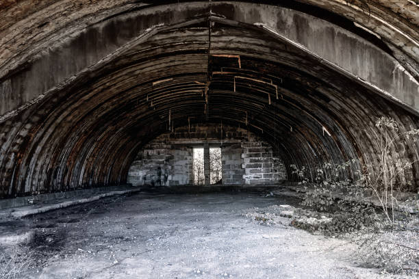 istock ruins of old hangar 1081539632