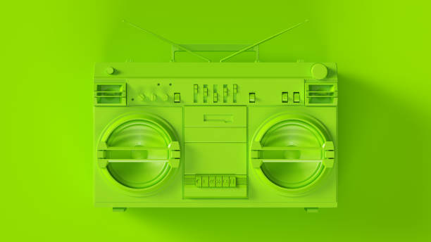 istock Lime Green Retro Boombox 1081540514