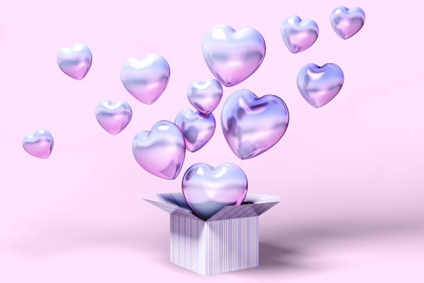 istock Many purple balloons in box, pink 1081544822