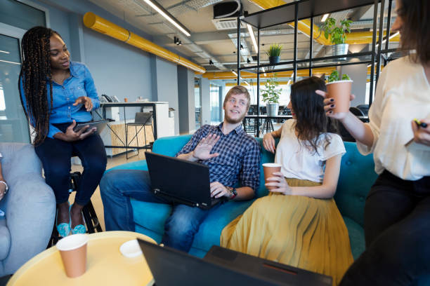 istock Young coworkers in modern office 1081565702