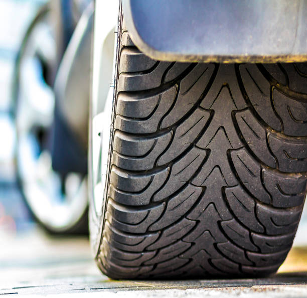 istock Close up of car tire, selective focus. 1081573334