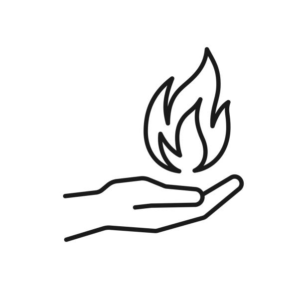 Flaming Torch Clipart Black And White