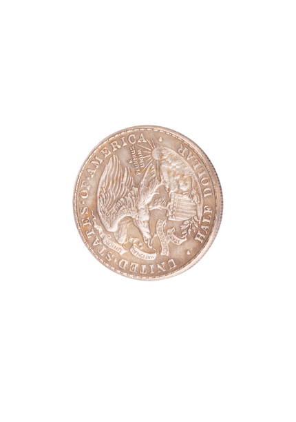 istock half dollar coin isolated on white background 1081585562