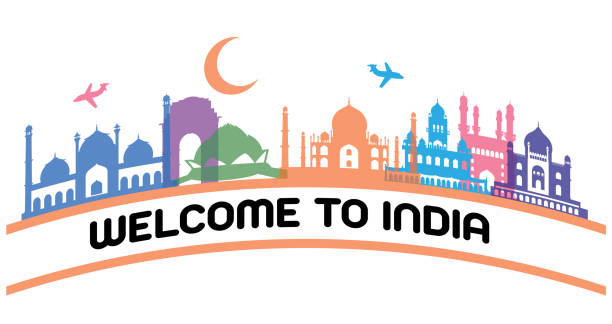 ilustrações de stock, clip art, desenhos animados e ícones de welcome india - mumbai delhi temple india