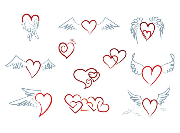 Flying Heart Wings Tattoo Design Illustrations, Royalty-Free Vector  Graphics & Clip Art - iStock