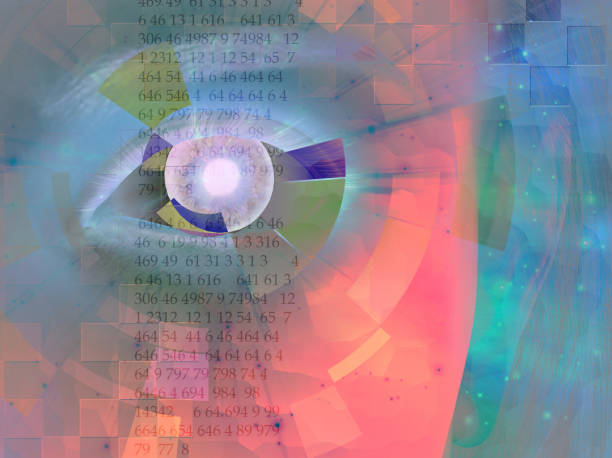 istock Closeup of eye with abstract 1081595832