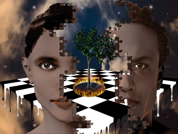istock Two puzzle face people as one 1081595862