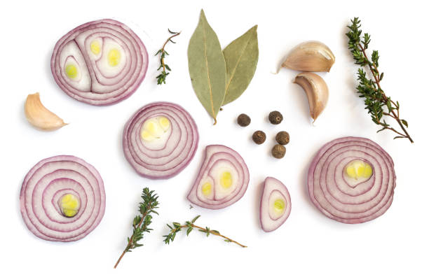 istock Composition of Sliced Red Onions and Various Spices 1081598392