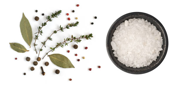 istock Dry Spices with Thyme and Sea Salt Isolated 1081598498