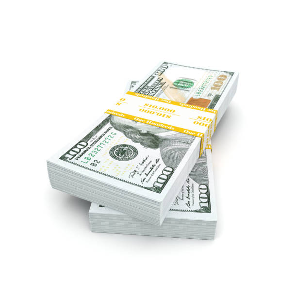 istock 3d rendering pair of packs of US dollars 1081599252
