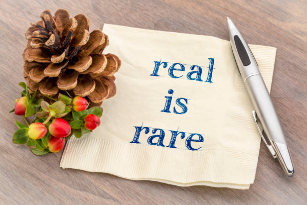istock real is rare reminder on napkin 1081603336