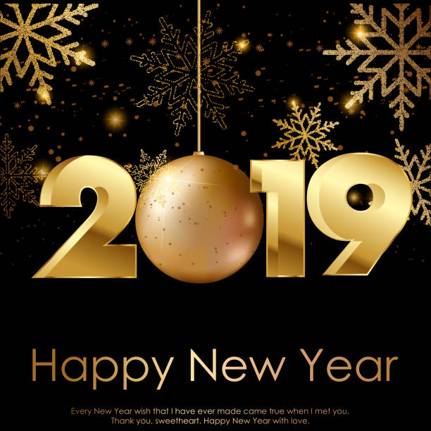 istock Merry Christmas and Happy New Year card with golden snowflakes. Vector background. 1081604044