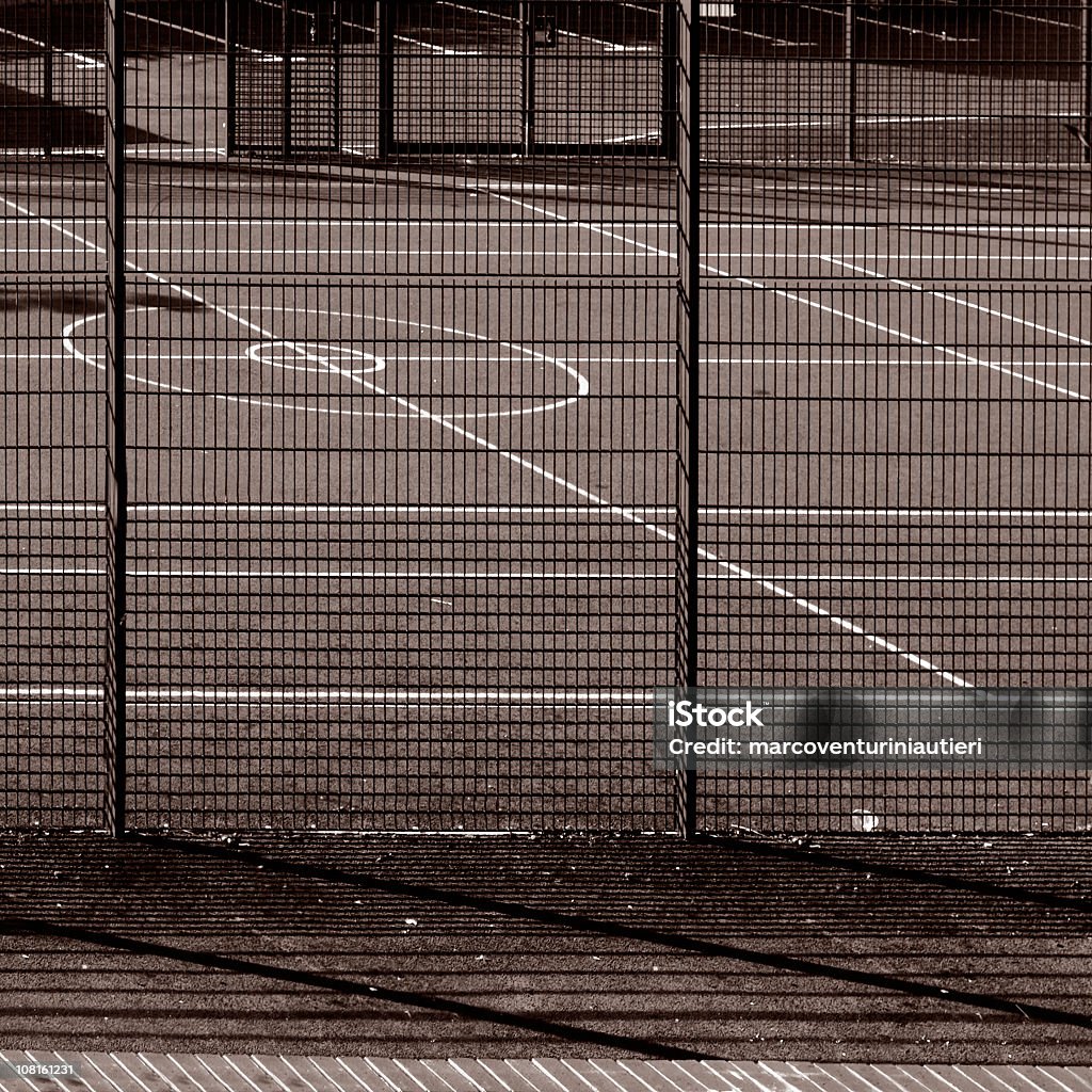 Quadra de tênis padrão geométrico abstrato, esportes de terra - Foto de stock de Grade - Padrão royalty-free