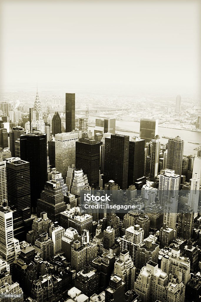 Widok z lotu ptaka Manhattan, New York City - Zbiór zdjęć royalty-free (Ameryka Północna)