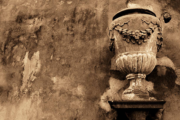 velha de vasos de terracota em florença - tuscany abandoned - fotografias e filmes do acervo