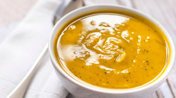 istock White bowl with cabotia pumpkin soup 1081617772