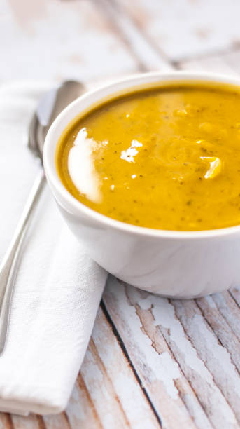istock White bowl with cabotia pumpkin soup 1081617796