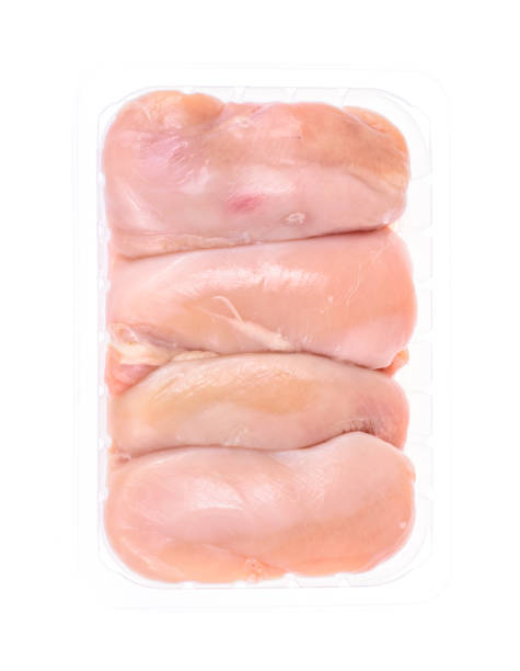 istock Fresh raw chicken fillet on white background 1081617930