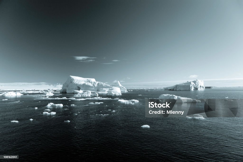 Paesaggio antartico Iceberg BW - Foto stock royalty-free di Antartide