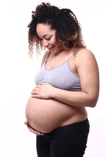 istock Mixed race pregnant woman 1081621334
