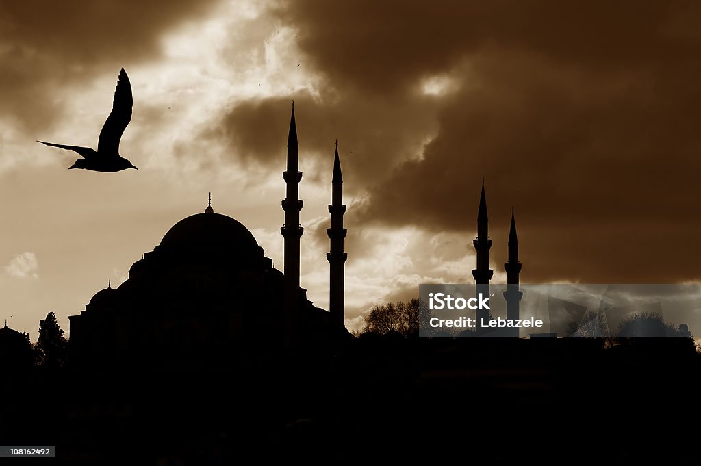 シルエットのモスク - イスラム教のロイヤリティフリーストックフォト