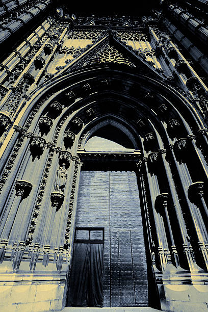 Entrance door of St John’s College, Cambridge, England
