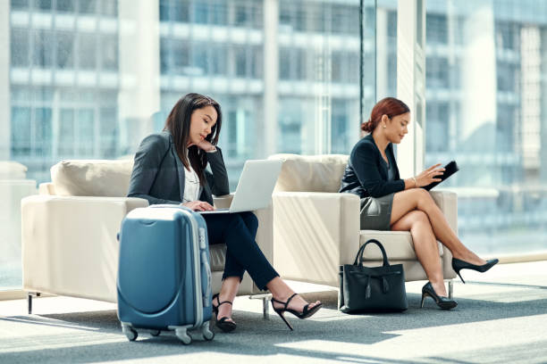 istock Last minute emailing before they step onto the plane 1081626094