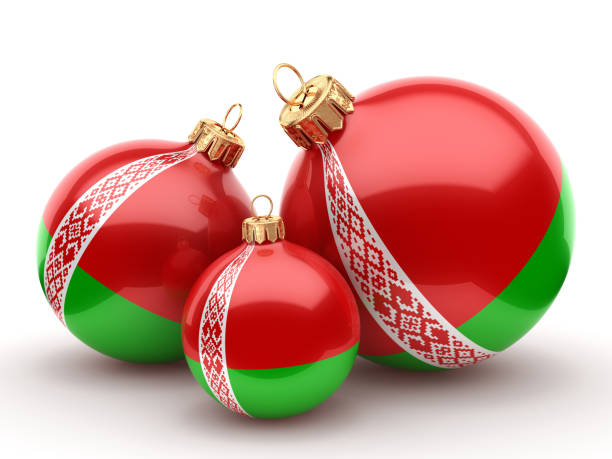 istock 3D rendering Christmas ball with the flag of Belarus 1081626262