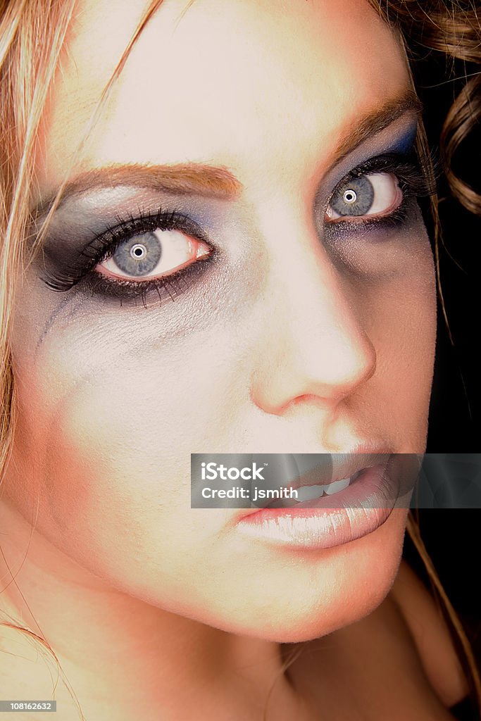 Donna con Make-up di occhi - Foto stock royalty-free di Close-up