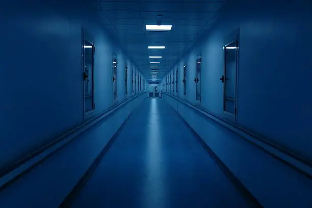 Photo of Long and Dark Hospital Hallway