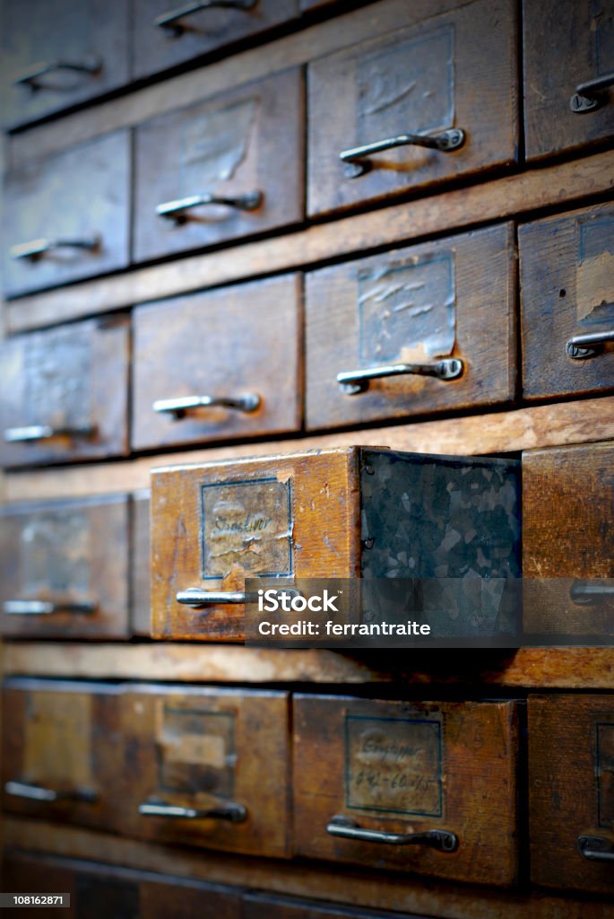 L'archivio - Foto stock royalty-free di Aperto