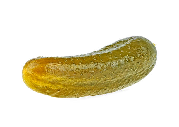 istock Marinated cucumber on a white background. Full depth of field. 1081629144