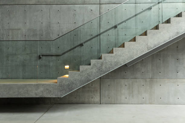 Stairs made of concrete stock photo