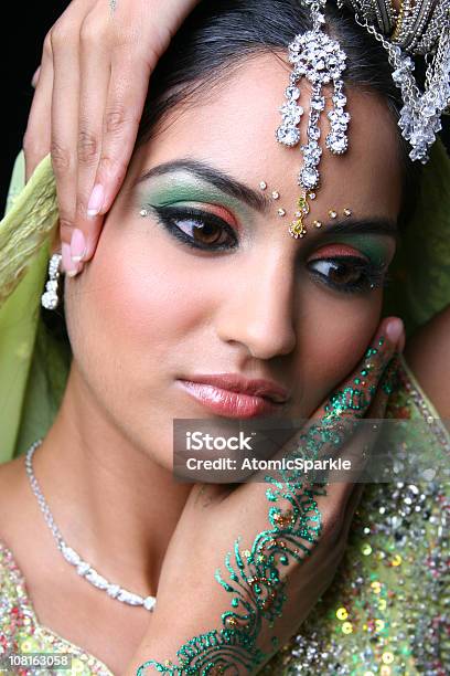 Young Woman In Traditional Indian Dress And Jewellery Stock Photo - Download Image Now
