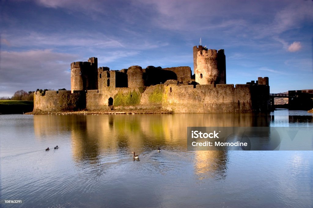 Castelo de Caerphilly - Royalty-free País de Gales Foto de stock
