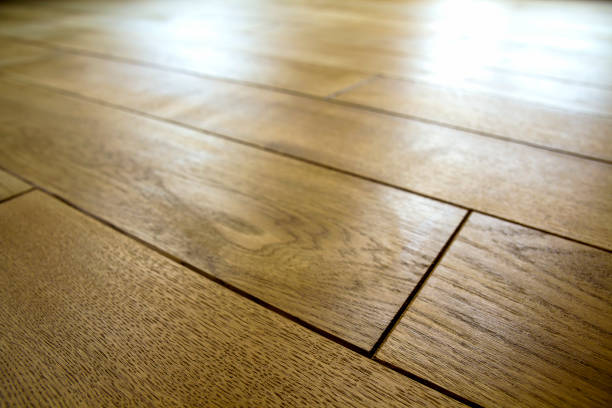 istock Natural brown texture wooden parquet floor boards 1081635724