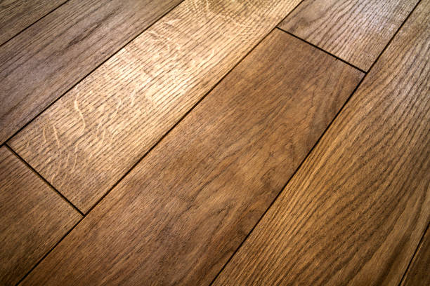 istock Natural brown texture wooden parquet floor boards 1081635780