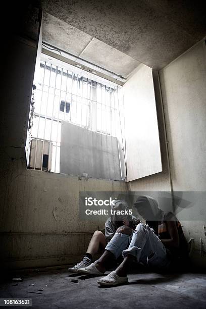 Surviving To Be Stock Photo - Download Image Now - Addict, Drug Abuse, Squatting Position
